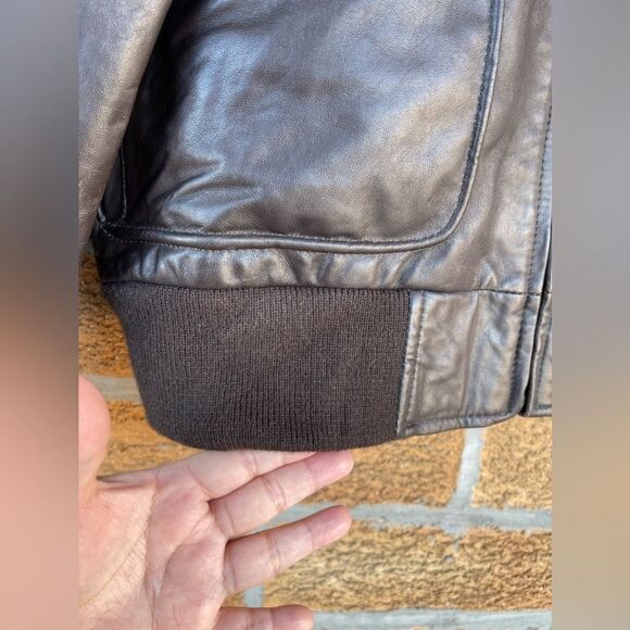 RoundTree & Yorke Lamb Skin Leather pilot jacket large - Picture 5 of 17